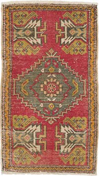 El Dokuma Vintage Halı - 54 cm x 93 cm