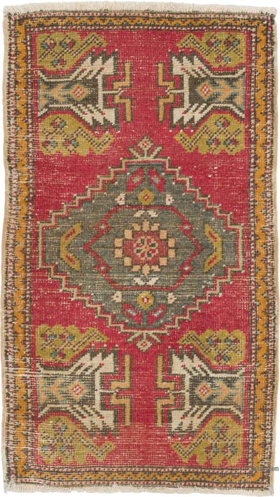 El Dokuma Vintage Halı - 54 cm x 93 cm