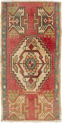 El Dokuma Vintage Halı - 46 cm x 91 cm