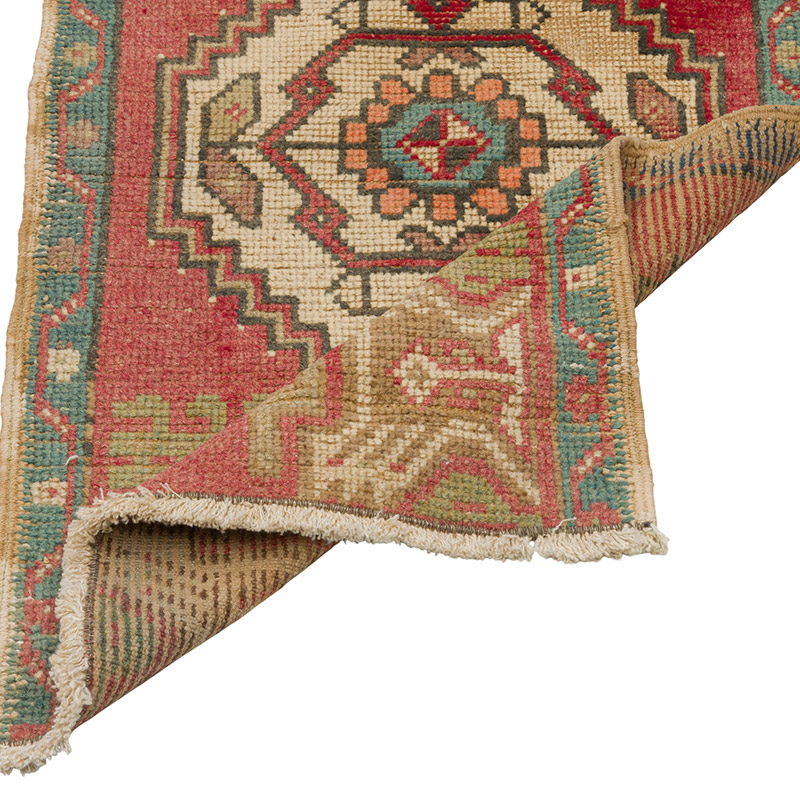 El Dokuma Vintage Halı - 46 cm x 91 cm - K0086385