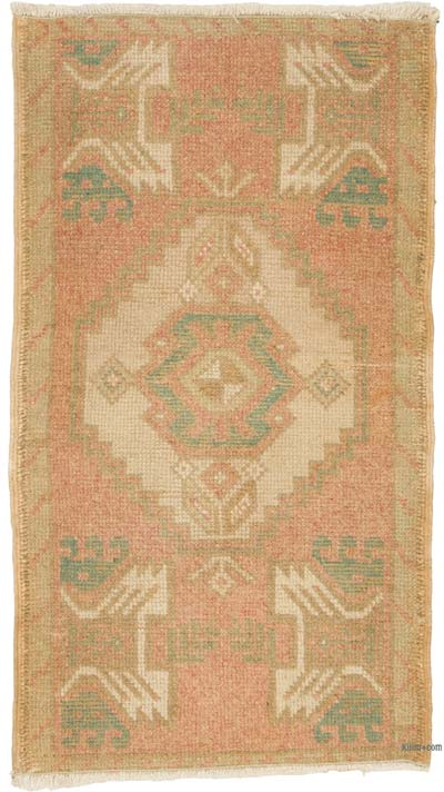 El Dokuma Vintage Halı - 49 cm x 89 cm