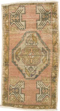 El Dokuma Vintage Halı - 49 cm x 91 cm