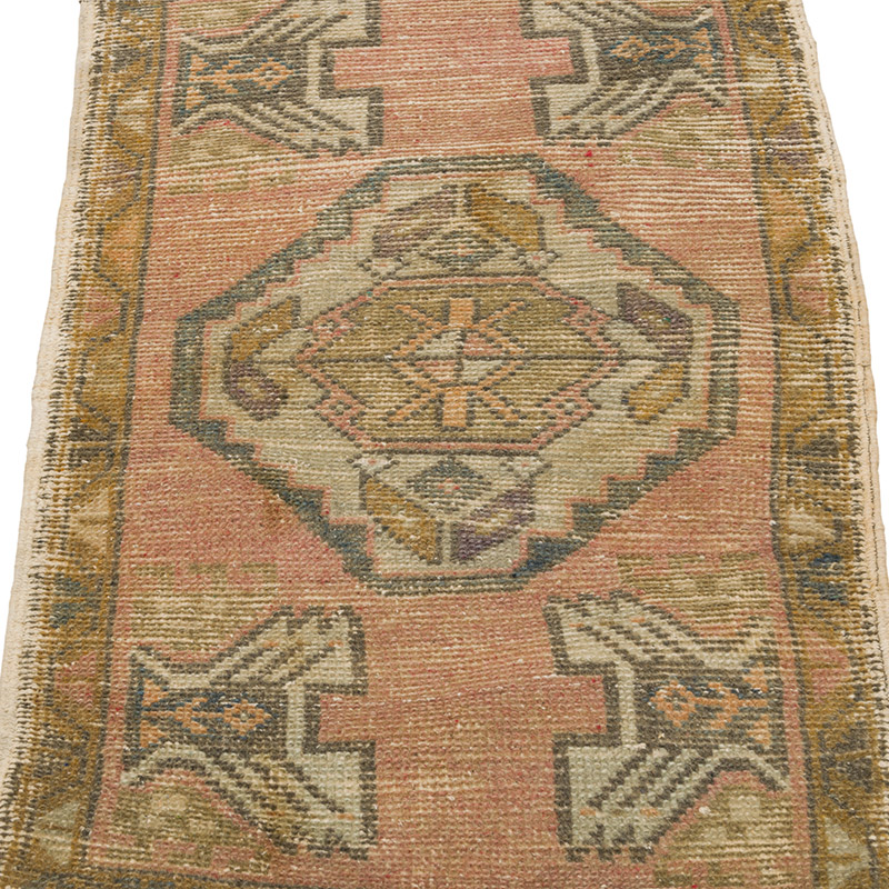 El Dokuma Vintage Halı - 49 cm x 91 cm - K0086388