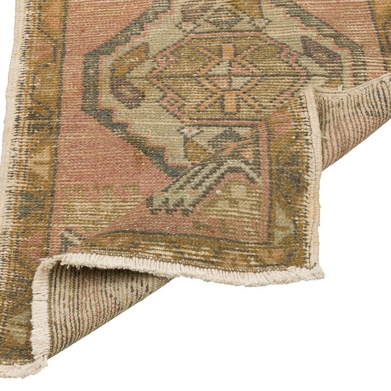 El Dokuma Vintage Halı - 49 cm x 91 cm - K0086388