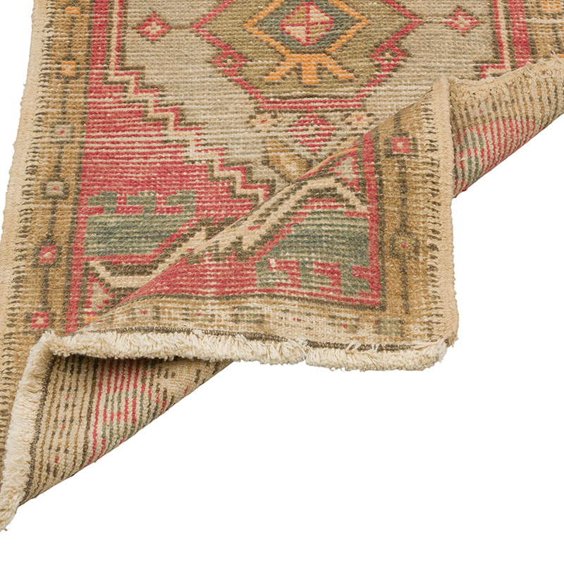 El Dokuma Vintage Halı - 46 cm x 93 cm - K0086389