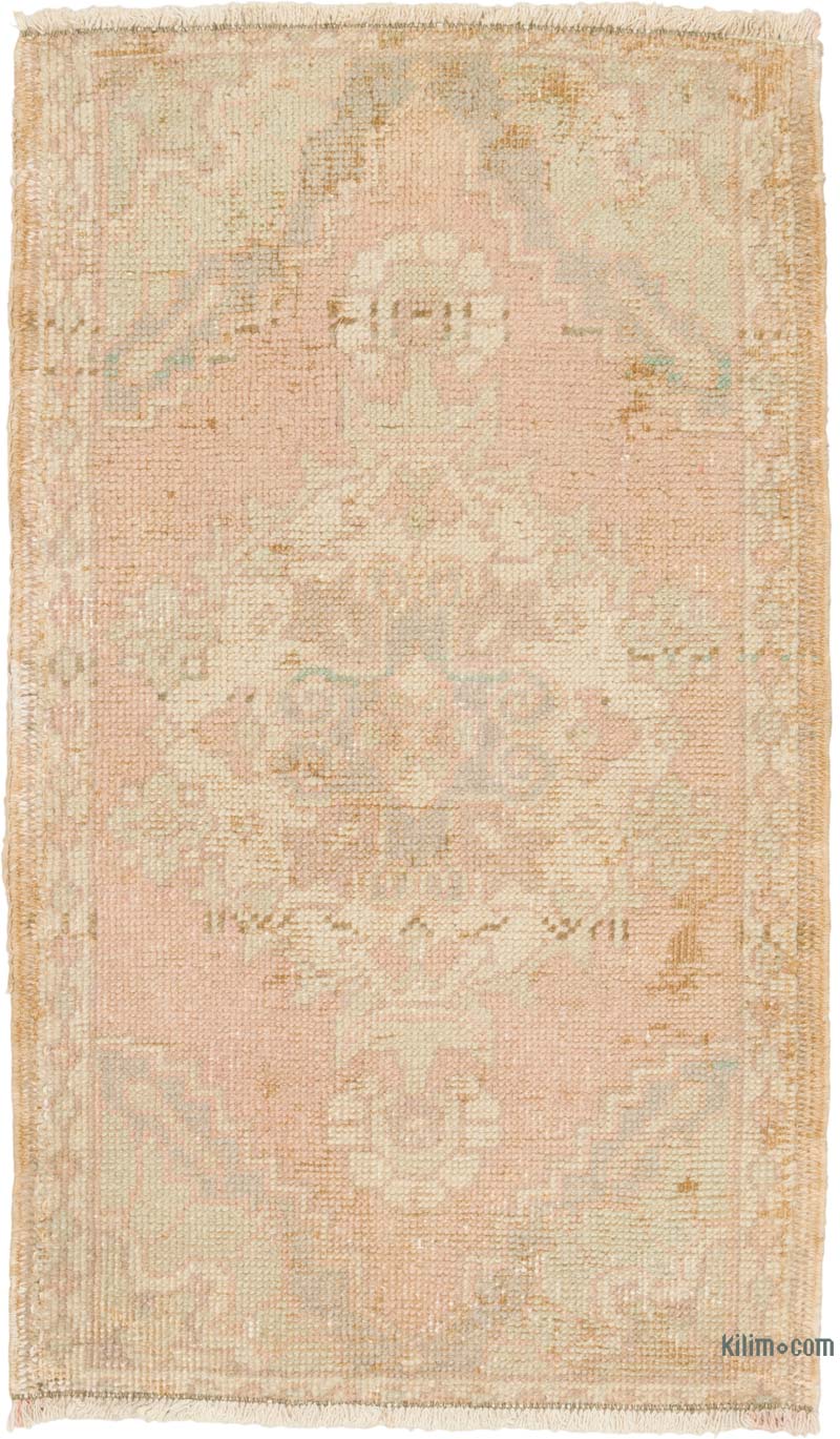 El Dokuma Vintage Halı - 53 cm x 90 cm - K0086390