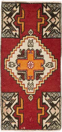 El Dokuma Vintage Halı - 40 cm x 83 cm