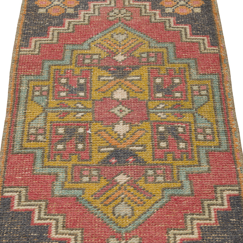 El Dokuma Vintage Halı - 43 cm x 92 cm - K0086393