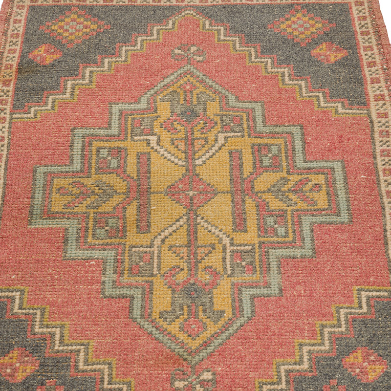 Alfombra Vintage Turca Anudada a Mano - 51 cm x 86 cm - K0086394