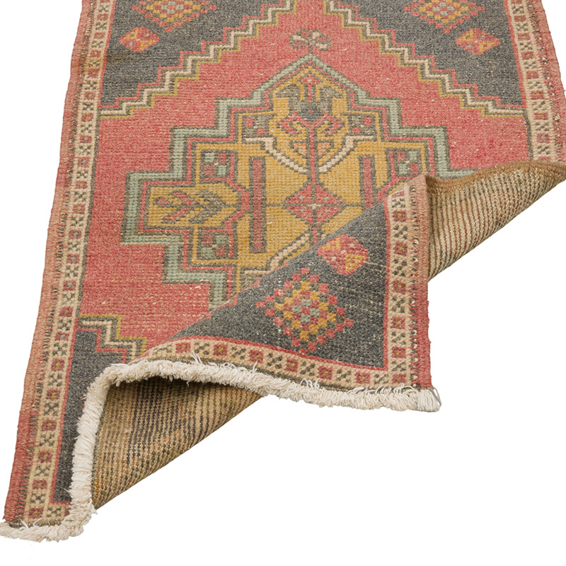 Alfombra Vintage Turca Anudada a Mano - 51 cm x 86 cm - K0086394