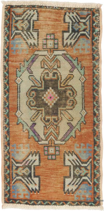 Vintage Turkish Hand-Knotted Rug - 1' 6" x 3'  (18" x 36")