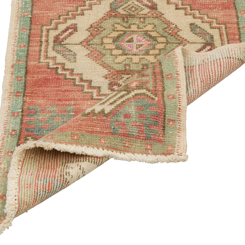 Vintage Turkish Hand-Knotted Rug - 1' 8" x 3' 1" (20" x 37") - K0086396