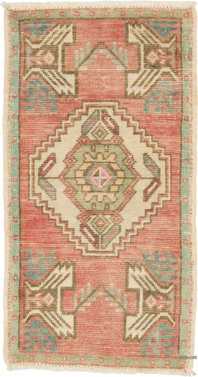 Vintage Turkish Hand-Knotted Rug - 1' 8" x 3' 1" (20" x 37")
