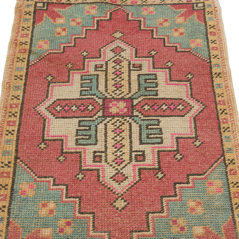 El Dokuma Vintage Halı - 50 cm x 94 cm - K0086397
