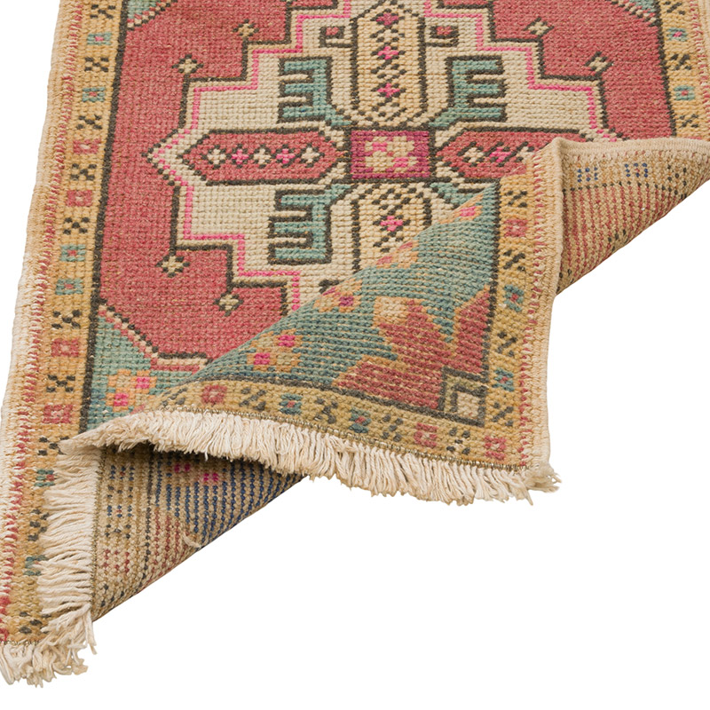 El Dokuma Vintage Halı - 50 cm x 94 cm - K0086397