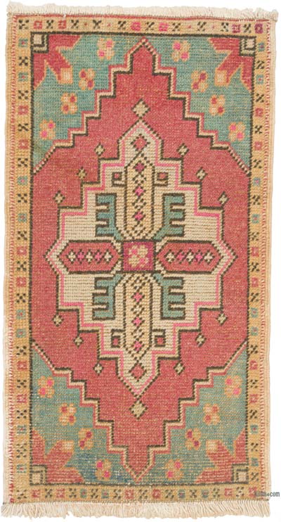 El Dokuma Vintage Halı - 50 cm x 94 cm