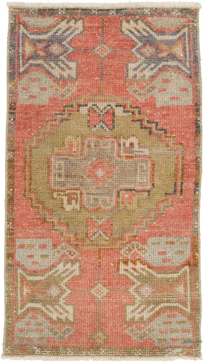 Vintage Turkish Hand-Knotted Rug - 1' 7" x 2' 9" (19" x 33")