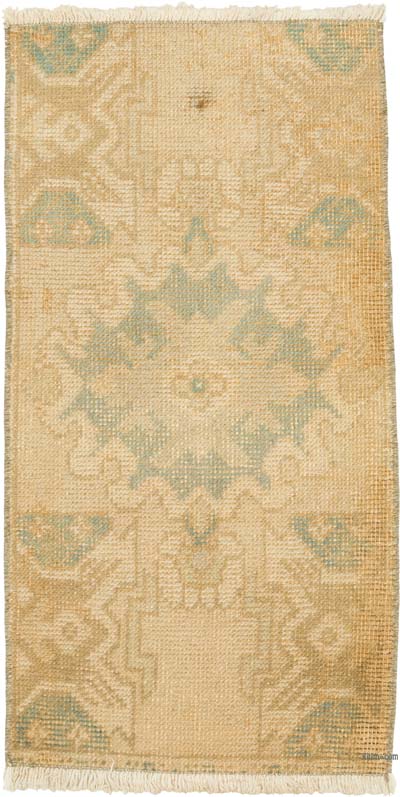 Alfombra Vintage Turca Anudada a Mano - 43 cm x 83 cm