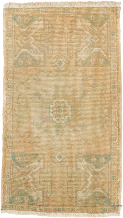 Alfombra Vintage Turca Anudada a Mano - 51 cm x 86 cm