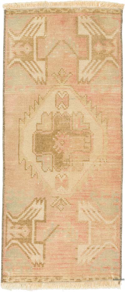 El Dokuma Vintage Halı - 39 cm x 88 cm