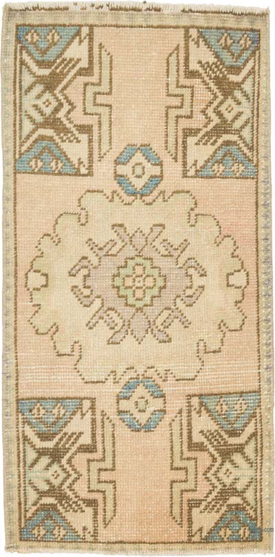 El Dokuma Vintage Halı - 47 cm x 93 cm