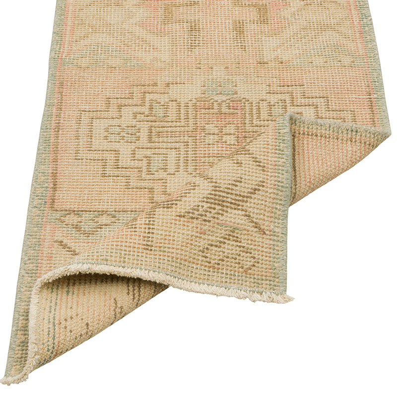 Alfombra Vintage Turca Anudada a Mano - 42 cm x 86 cm - K0086404