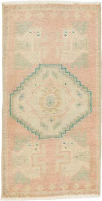 El Dokuma Vintage Halı - 45 cm x 89 cm