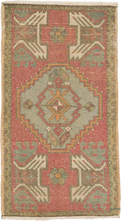 Vintage Turkish Hand-Knotted Rug - 1' 8" x 2' 11" (20" x 35")