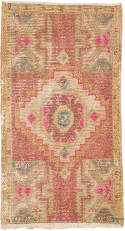 El Dokuma Vintage Halı - 50 cm x 89 cm