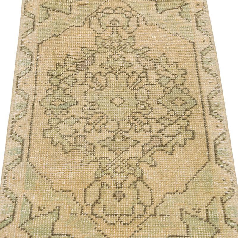 Alfombra Vintage Turca Anudada a Mano - 41 cm x 78 cm - K0086412