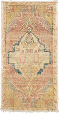 El Dokuma Vintage Halı - 55 cm x 103 cm