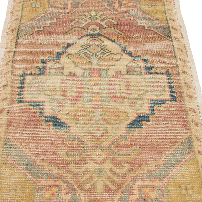 El Dokuma Vintage Halı - 55 cm x 103 cm - K0086415
