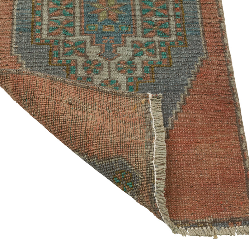 El Dokuma Vintage Halı - 40 cm x 97 cm - K0086416