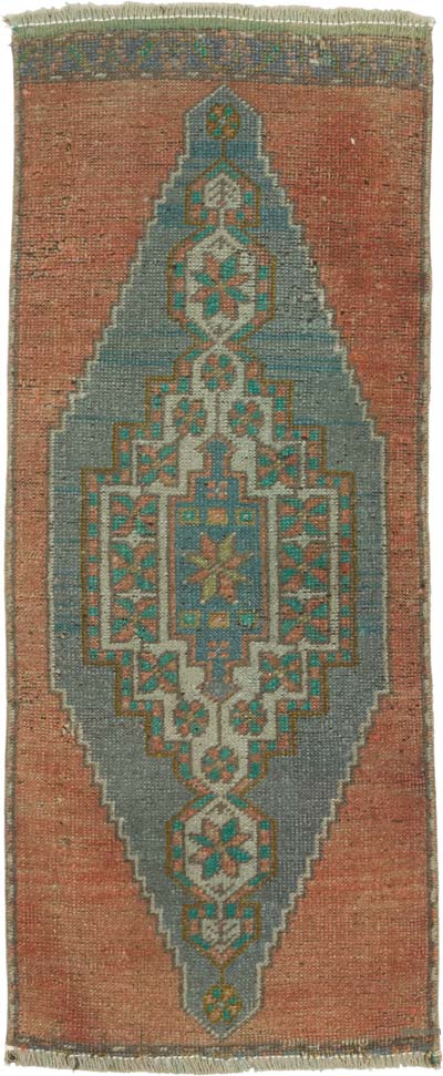 Vintage Turkish Hand-Knotted Rug - 1' 4" x 3' 2" (16" x 38")