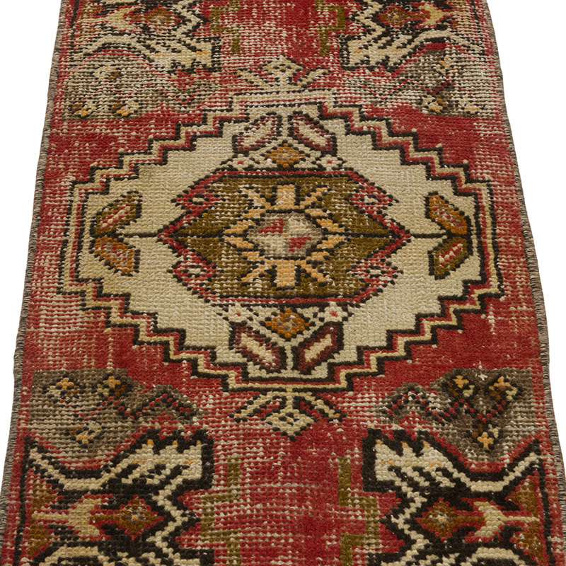 El Dokuma Vintage Halı - 39 cm x 86 cm - K0086418