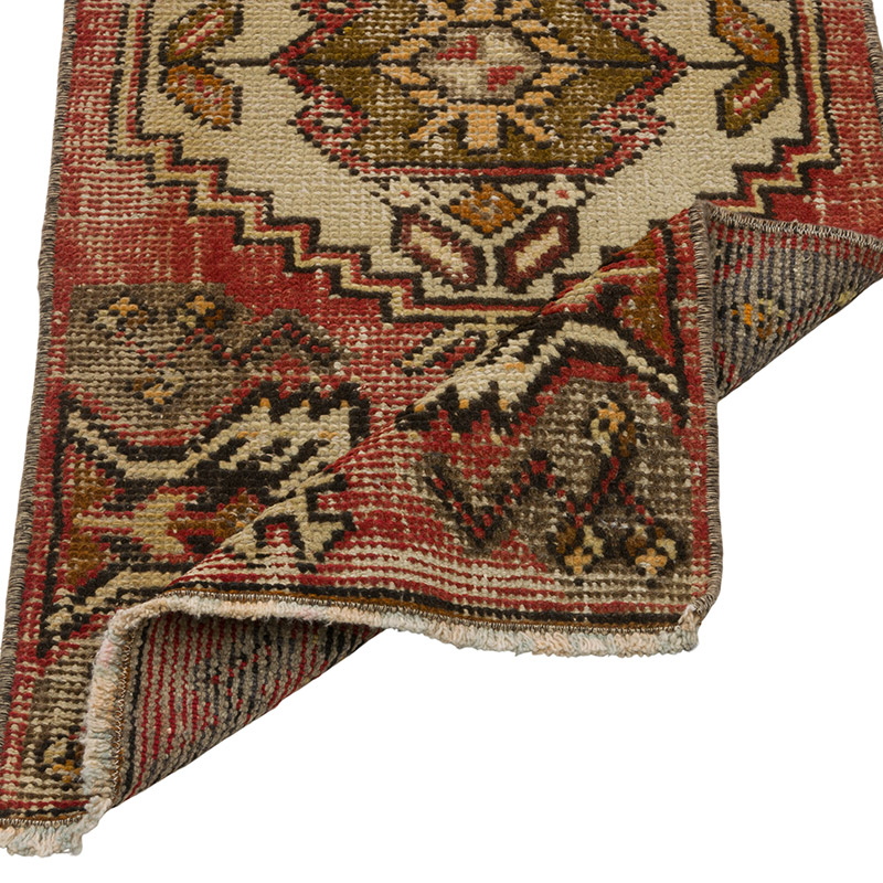 El Dokuma Vintage Halı - 39 cm x 86 cm - K0086418