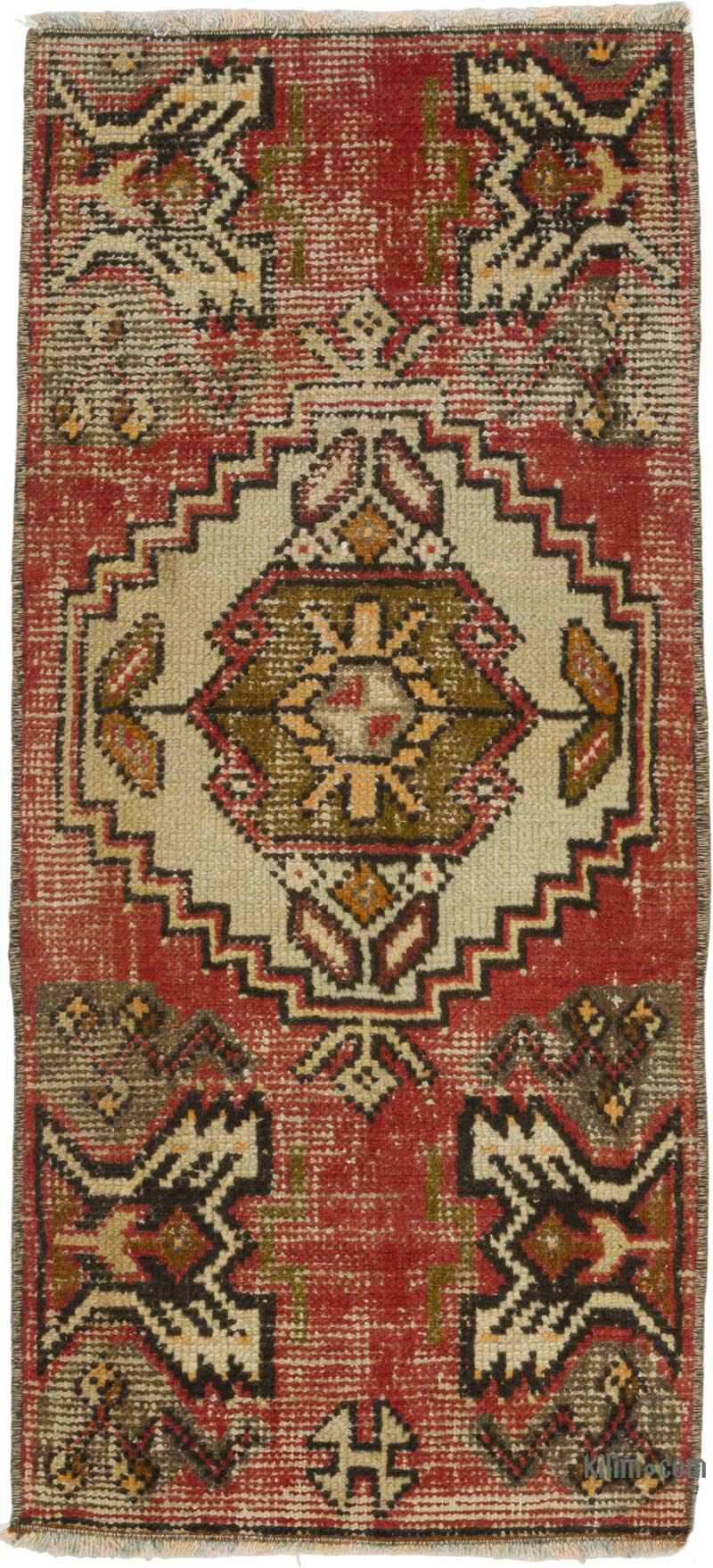 El Dokuma Vintage Halı - 39 cm x 86 cm - K0086418