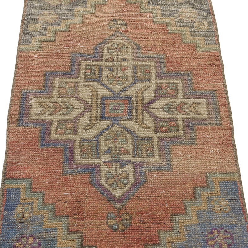Alfombra Vintage Turca Anudada a Mano - 43 cm x 100 cm - K0086421