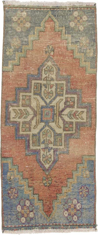 Vintage Turkish Hand-Knotted Rug - 43 cm x 100 cm