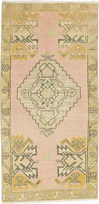El Dokuma Vintage Halı - 50 cm x 102 cm