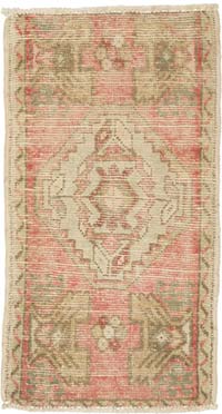 El Dokuma Vintage Halı - 48 cm x 90 cm