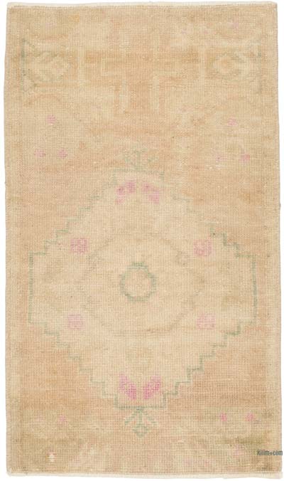 Alfombra Vintage Turca Anudada a Mano - 41 cm x 70 cm