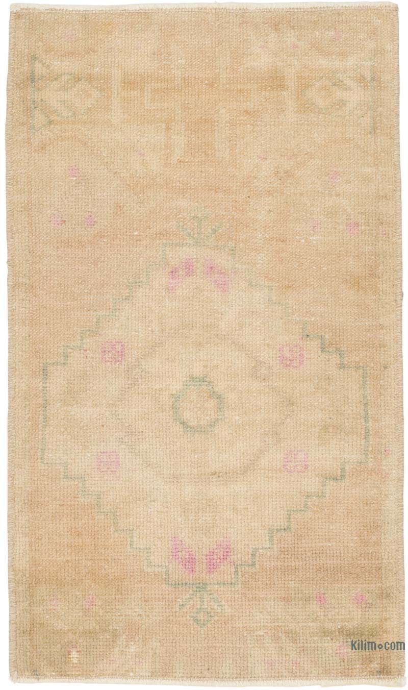 El Dokuma Vintage Halı - 41 cm x 70 cm - K0086424