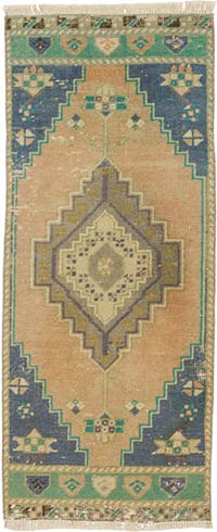 El Dokuma Vintage Halı - 39 cm x 95 cm