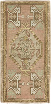 El Dokuma Vintage Halı - 48 cm x 98 cm