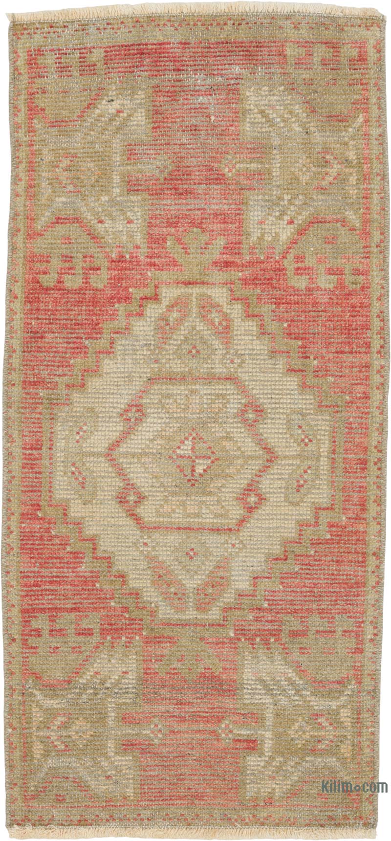 Alfombra Vintage Turca Anudada a Mano - 45 cm x 96 cm - K0086429