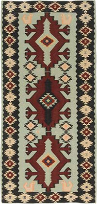 Vintage Turkish Kilim Rug - 5' 2" x 10' 10" (62" x 130")