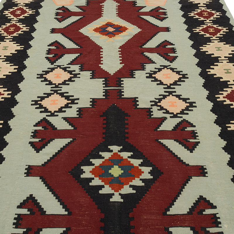 Vintage Turkish Kilim Rug - 5' 2" x 10' 10" (62" x 130") - K0086430