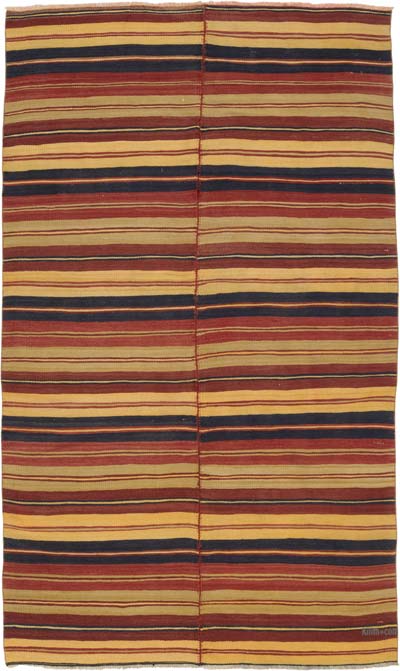 Vintage Anatolian Kilim Rug - 6' 2" x 10' 5" (74" x 125")