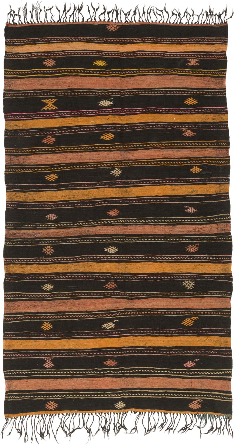 Vintage Anatolian Kilim Rug - 5' 10" x 9' 11" (70" x 119") - K0086444